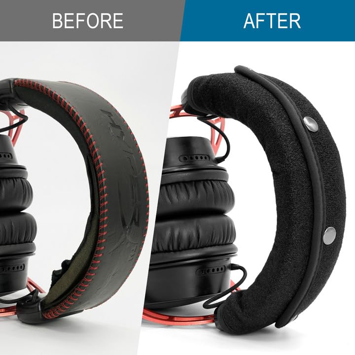GEVO Replacement Headphone Headband Cover for HyperX Cloud & Alpha,Cloud 1/2/3/Pro,Cloud X/Core,Flight,Stinger Gaming Headset,Headband Cushion Easy Installation No Tool Needed-Velvet Black - Image 4