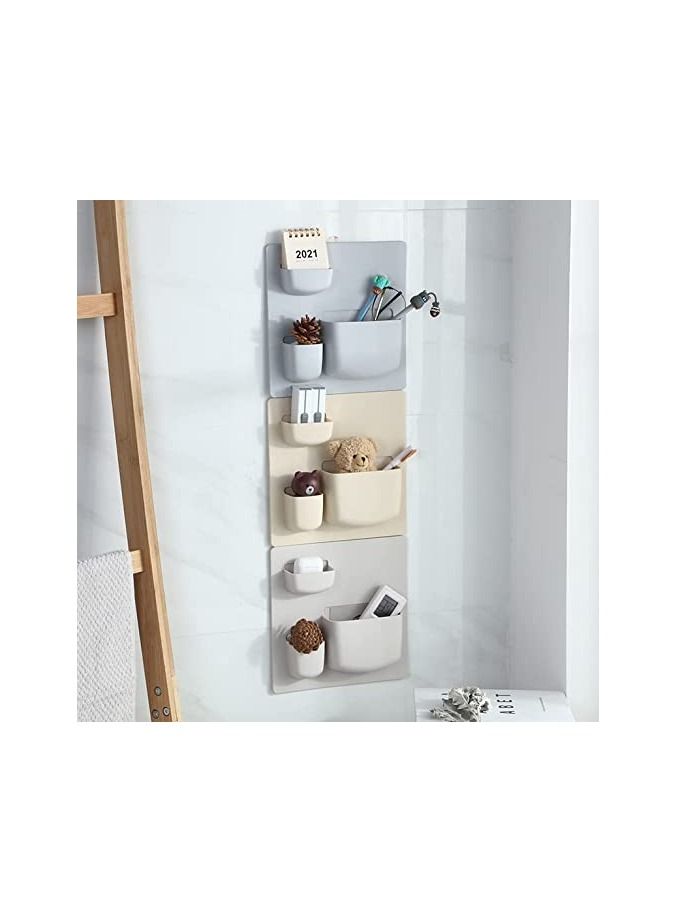 SYOSI حامل جهاز التحكم عن بُعد مثبت على الحائط، حامل ذاتي اللصق خالي من الثقوب للأثاث المنزلي، لحامل سرير الطاولة، الأريكة، الكرسي القابل للإمالة، صندوق تخزين منظم لغرفة النوم، مكتب، مدرسة، حمام، مطبخ (1 قطعة مشمش) - Image 5