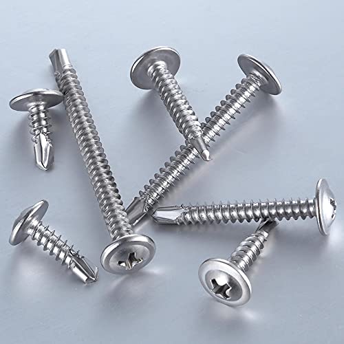 Wensilon（300pcs）#8×3/4”for Sheet Metal Self-Tapping Screws 410 Stainless Steel Truss Head High-Strength Quick Tapping Screws - Image 3