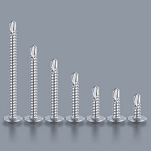 Wensilon（300pcs）#8×3/4”for Sheet Metal Self-Tapping Screws 410 Stainless Steel Truss Head High-Strength Quick Tapping Screws - Image 4