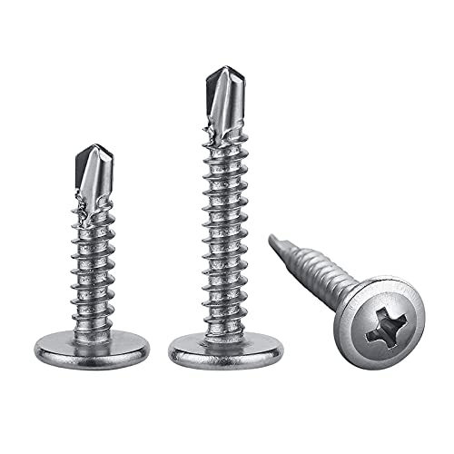 Wensilon（300pcs）#8×3/4”for Sheet Metal Self-Tapping Screws 410 Stainless Steel Truss Head High-Strength Quick Tapping Screws - Image 5