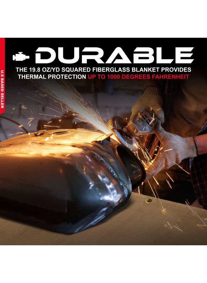ABN Fiberglass Welding Blanket Fireproof 1 Pack - 6x8 ft High Temp Insulating Welding Blanket for Smoker - Image 2