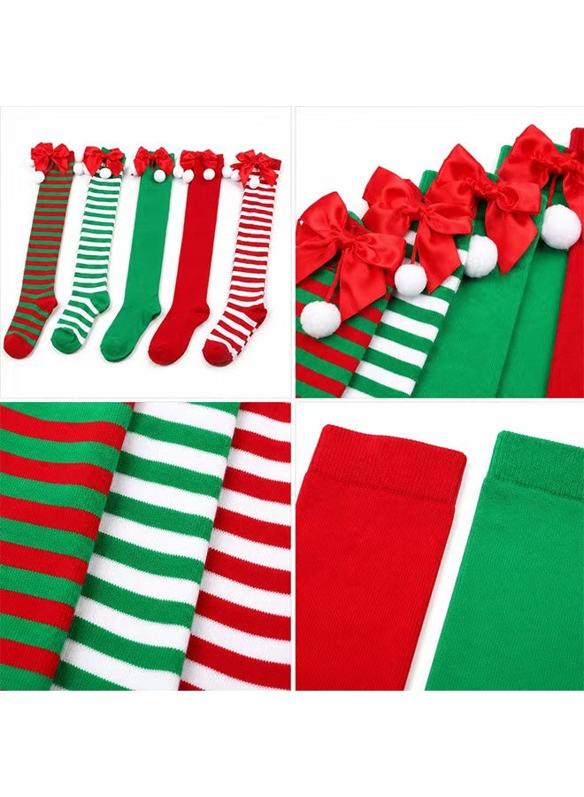 Geustos 4PCS Women Thigh High Socks Extra Long Cotton Knit Warm Thick Tall Long Boot Stockings Leg Warmers - Image 5
