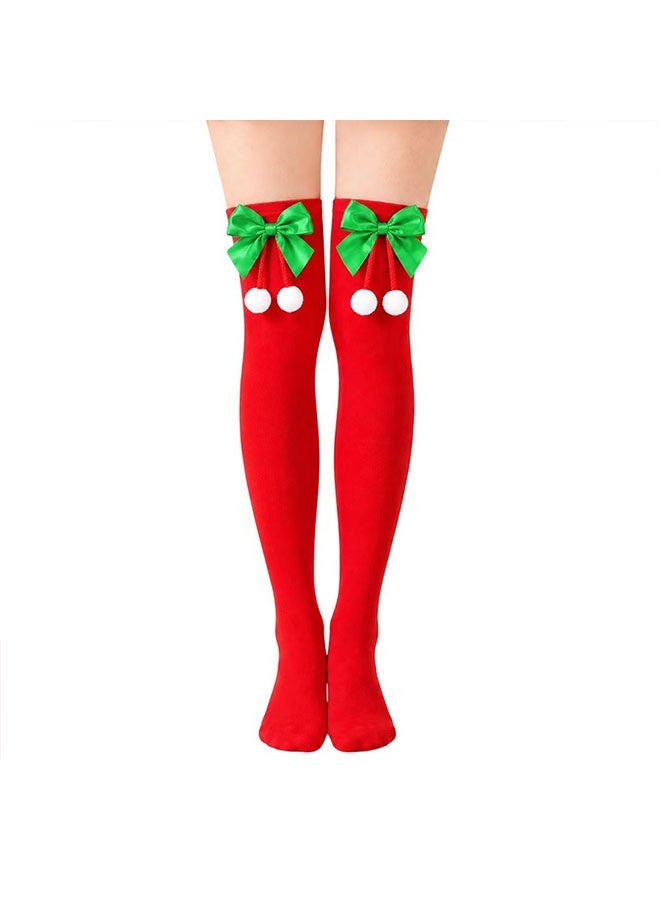 Geustos 4PCS Women Thigh High Socks Extra Long Cotton Knit Warm Thick Tall Long Boot Stockings Leg Warmers - Image 3