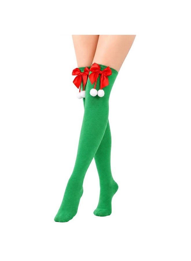 Geustos 4PCS Women Thigh High Socks Extra Long Cotton Knit Warm Thick Tall Long Boot Stockings Leg Warmers - Image 4