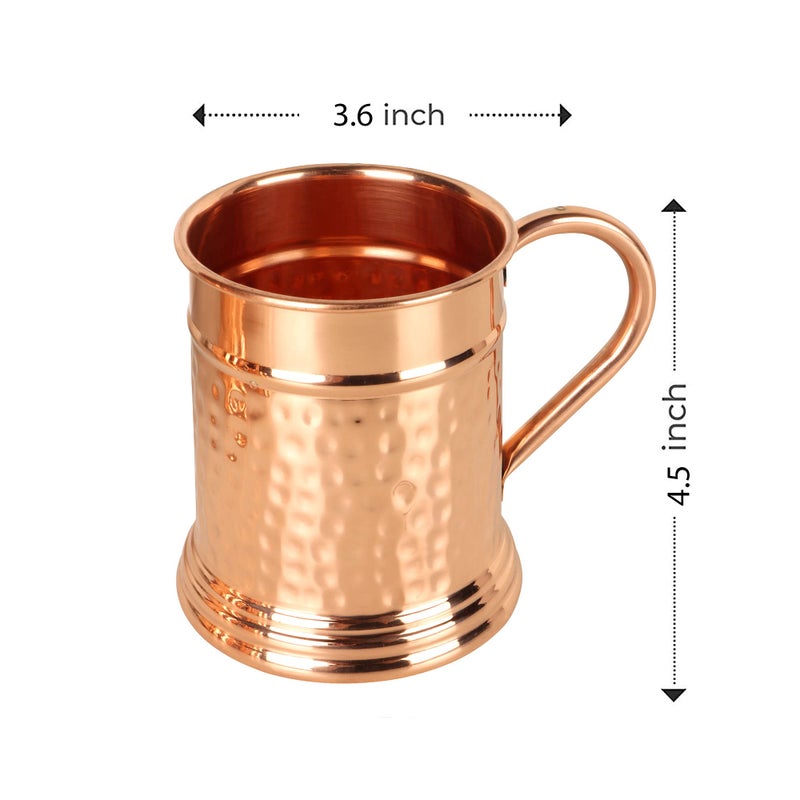 JYPR Hammered Moscow Mule Copper Mug | Handcrafted 100% Pure Copper Cup | Large 22 Oz Tankard Beer Stein | Keeps Drinks Chilled Longer | Best Gift - Perfect For Moscow Mules - Image 3