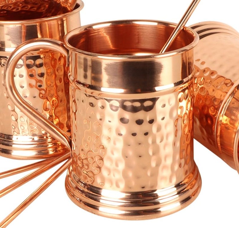 JYPR Hammered Moscow Mule Copper Mug | Handcrafted 100% Pure Copper Cup | Large 22 Oz Tankard Beer Stein | Keeps Drinks Chilled Longer | Best Gift - Perfect For Moscow Mules - Image 2