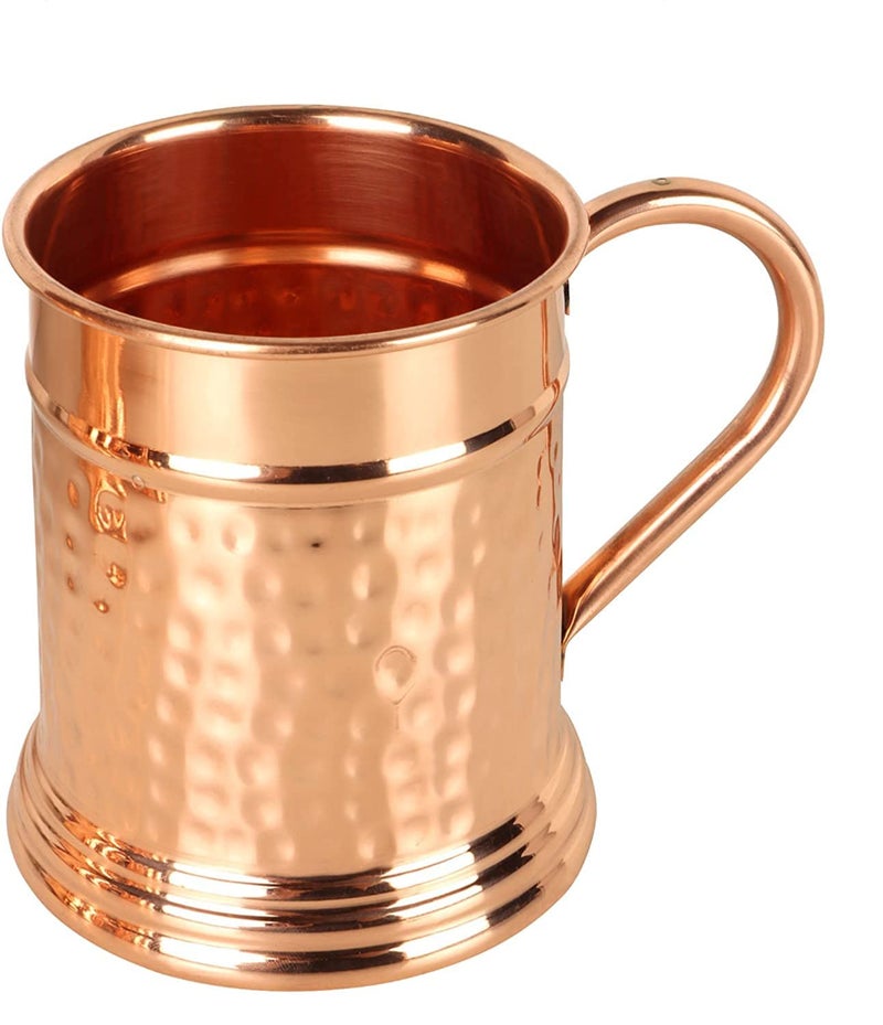 JYPR Hammered Moscow Mule Copper Mug | Handcrafted 100% Pure Copper Cup | Large 22 Oz Tankard Beer Stein | Keeps Drinks Chilled Longer | Best Gift - Perfect For Moscow Mules - Image 1