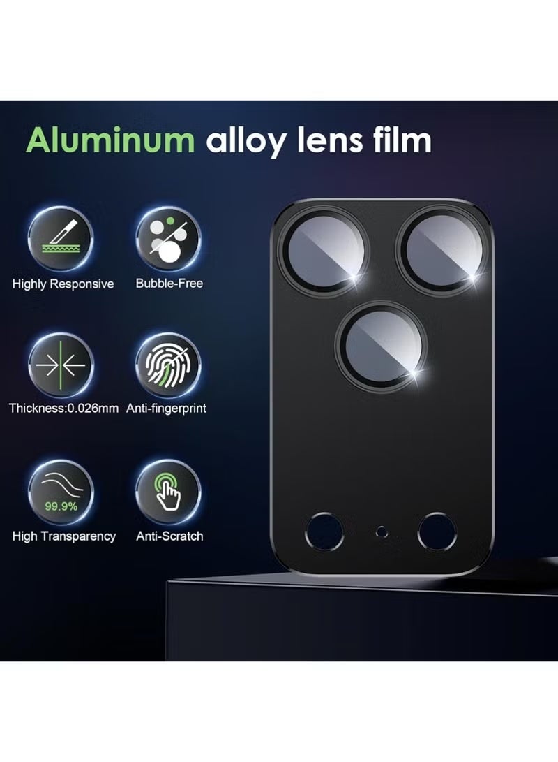 TIGER Camera Lens Protector for iPhone 17 Pro Max, Anti-Scratch Aluminum Alloy, Black Circle Design, High Definition, Easy Installation, Case-Friendly Lens Protection - Image 5