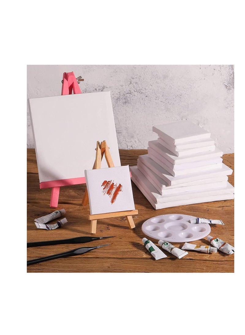 Terabyte 10-Piece Stretched Canvas Artist Painting Panel Boards White - Image 2