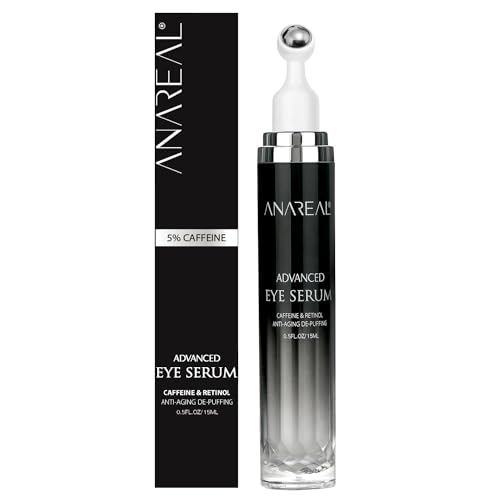 ANAREAL Eye Bags Treatment for Men: Eye Cream for Dark Circles, Caffeine Eye Cream, Eye Roller for Puffy Eyes, Puffy Eyes Treatment - Image 1