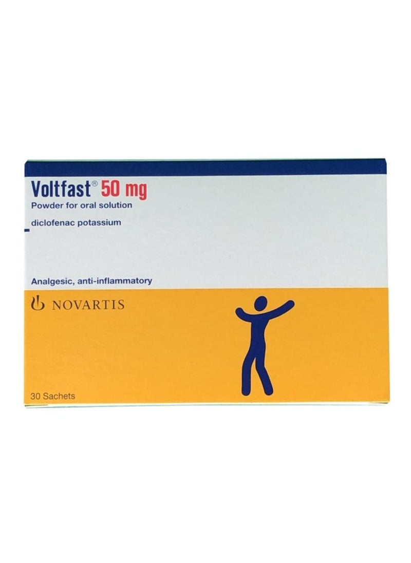 NOVARTIS Voltfast 50 Mg 30 Sachets 