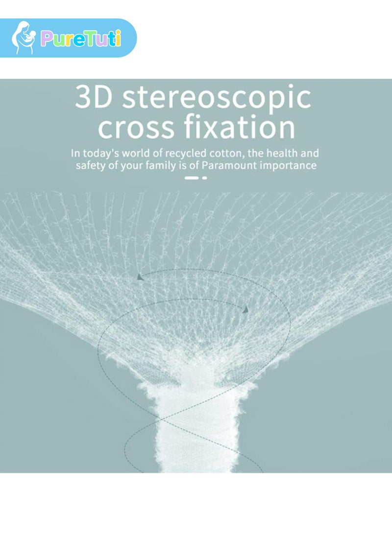 PureTuti 400Pcs Baby Cotton Swabs, Ear Cleaners, Biodegradable Baby Cotton Buds Kids Safety Swabs, Made of Safe Cotton, Double-headed Design, Applicator Cleaning Sticks Wax Cleaner for Baby Ear Nose Clean，2PCS - Image 2