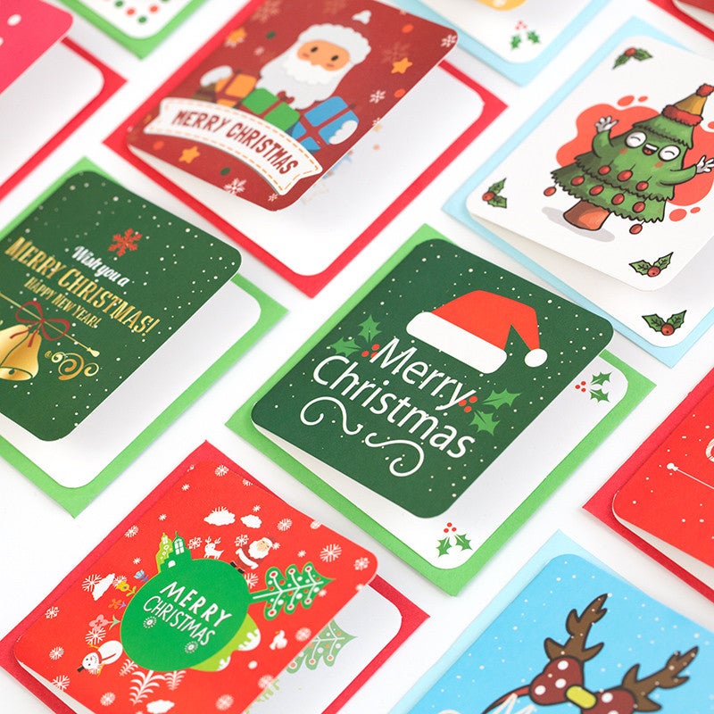 Korea Creative Holiday Retro Cartoon Christmas New Year Card Christmas Eve Christmas Card Diy619 - Image 2