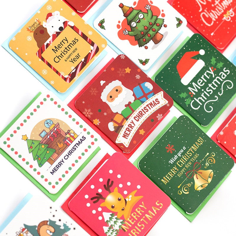 Korea Creative Holiday Retro Cartoon Christmas New Year Card Christmas Eve Christmas Card Diy619 - Image 4