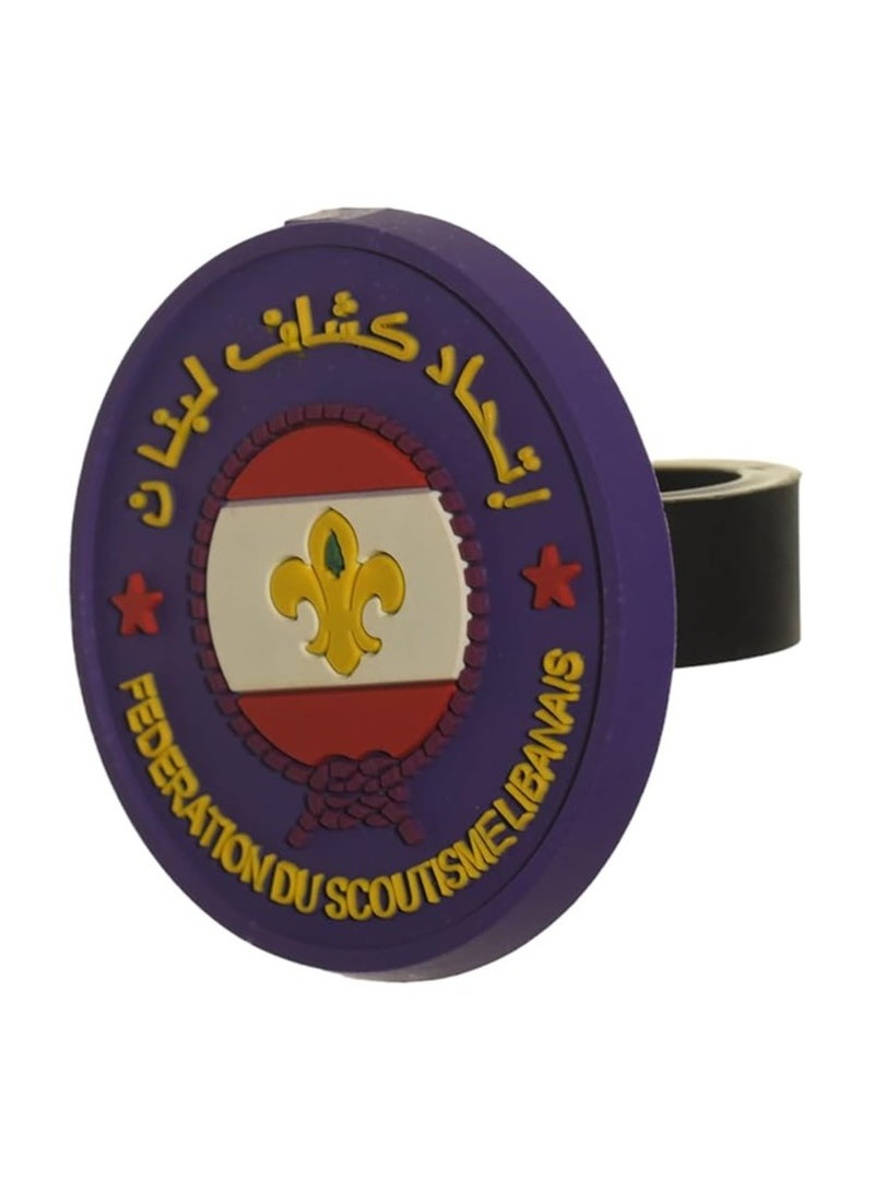 اتحاد الكشافة اللبناني مصنوع من السيليكون بلون ارجواني - Image 2