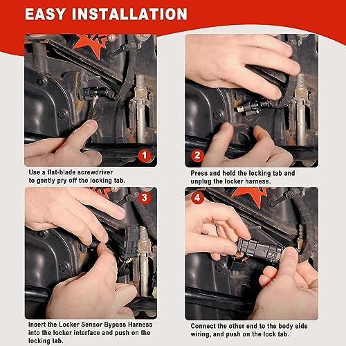 Ussuray Z-LKR-OEM Locker Sensor Bypass Harness Replacement for Jeep Wrangler JL/JLU and Gladiator JT Rubicon 18-26 - Image 5