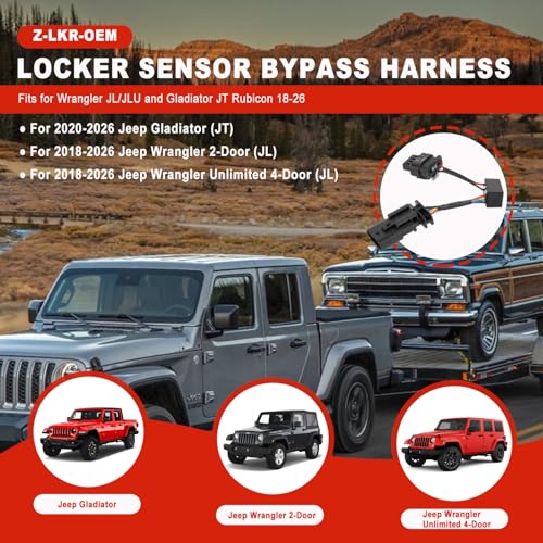 Ussuray Z-LKR-OEM Locker Sensor Bypass Harness Replacement for Jeep Wrangler JL/JLU and Gladiator JT Rubicon 18-26 - Image 2