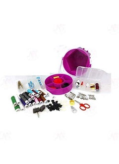Mishrit Mishrit Storage Sewing Kit for Threads, Buttons, Tailor Marker-Stitch Opener, Bobbin case, Craft Cutter, Measuring Tape, Hooks, Scissor - Pink  - Image 2