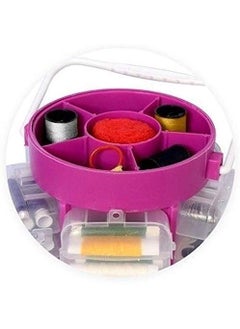 Mishrit Mishrit Storage Sewing Kit for Threads, Buttons, Tailor Marker-Stitch Opener, Bobbin case, Craft Cutter, Measuring Tape, Hooks, Scissor - Pink  - Image 4