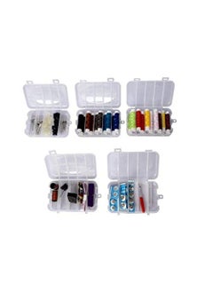 Mishrit Mishrit Storage Sewing Kit for Threads, Buttons, Tailor Marker-Stitch Opener, Bobbin case, Craft Cutter, Measuring Tape, Hooks, Scissor - Pink  - Image 3