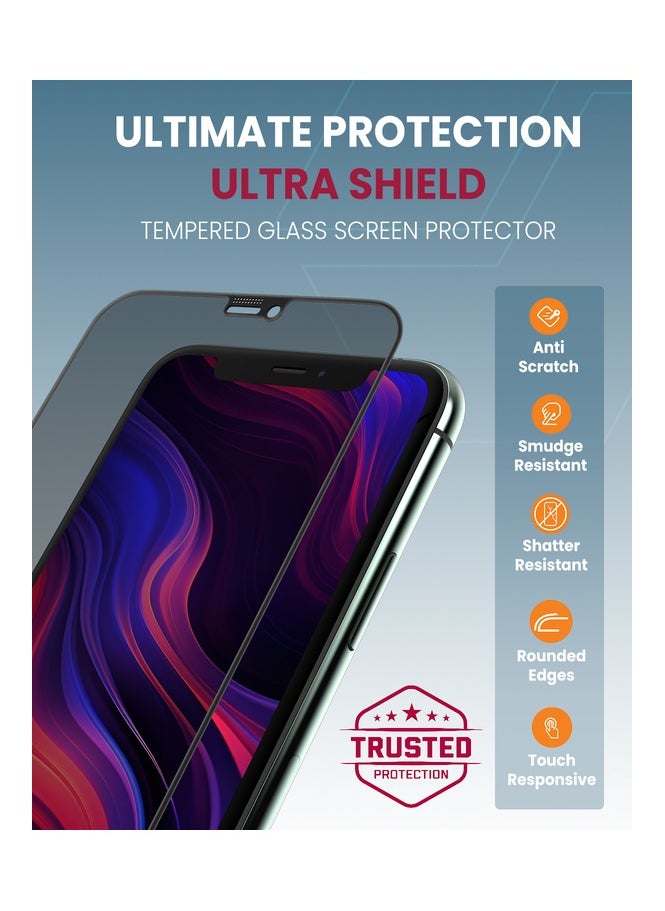 Moxedo Moxedo Ultra Shield Tempered Glass Screen Protector Privacy 9H Hardness Full Coverage Anti-Spy Protection with Auto-Align Easy Applicator for iPhone 11 Pro Max 6.5 inch  - Image 4