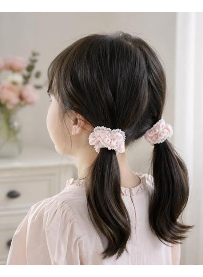 First Choice Fabric Hair Tie Trimmed with Soft Lace Edges – Elastic Hair Tie for Children and Girls (School & Special Occasions) – Single Piece (Assorted Colors) - Image 3