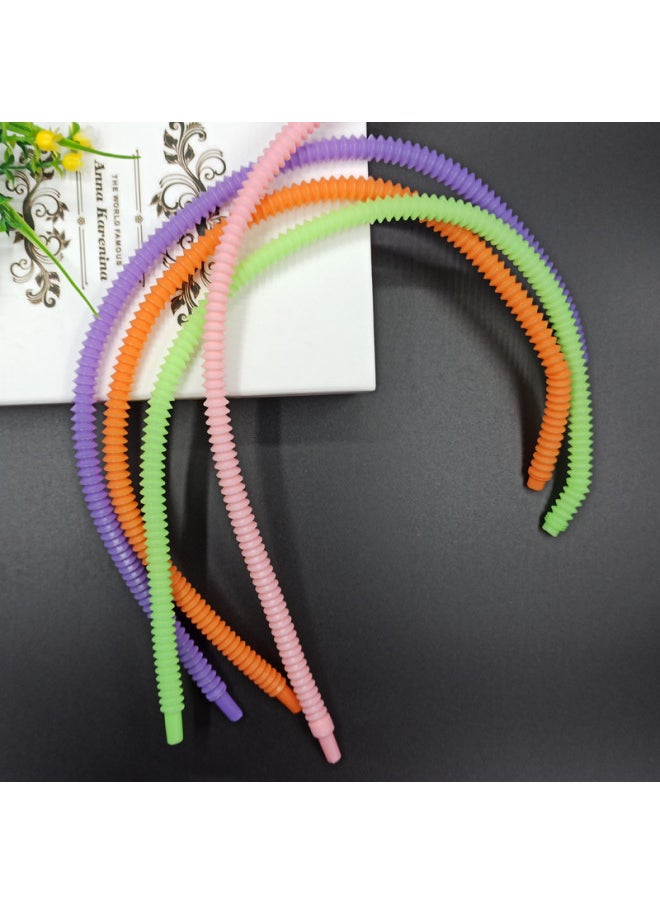 Generic - Innovative Whistle Straw Diy Personality Modeling Music Straw Full Bend Disposable PP Plastic Straw Manufacturers Wholesale-Color:Orange - Image 1