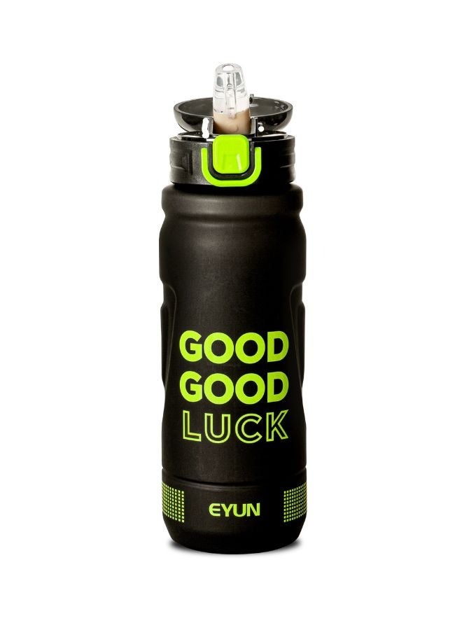 Good luck sports water bottle with handle and straw unisex leakproof bpa free for outdoor school gym and office 1000ml green - Image 1