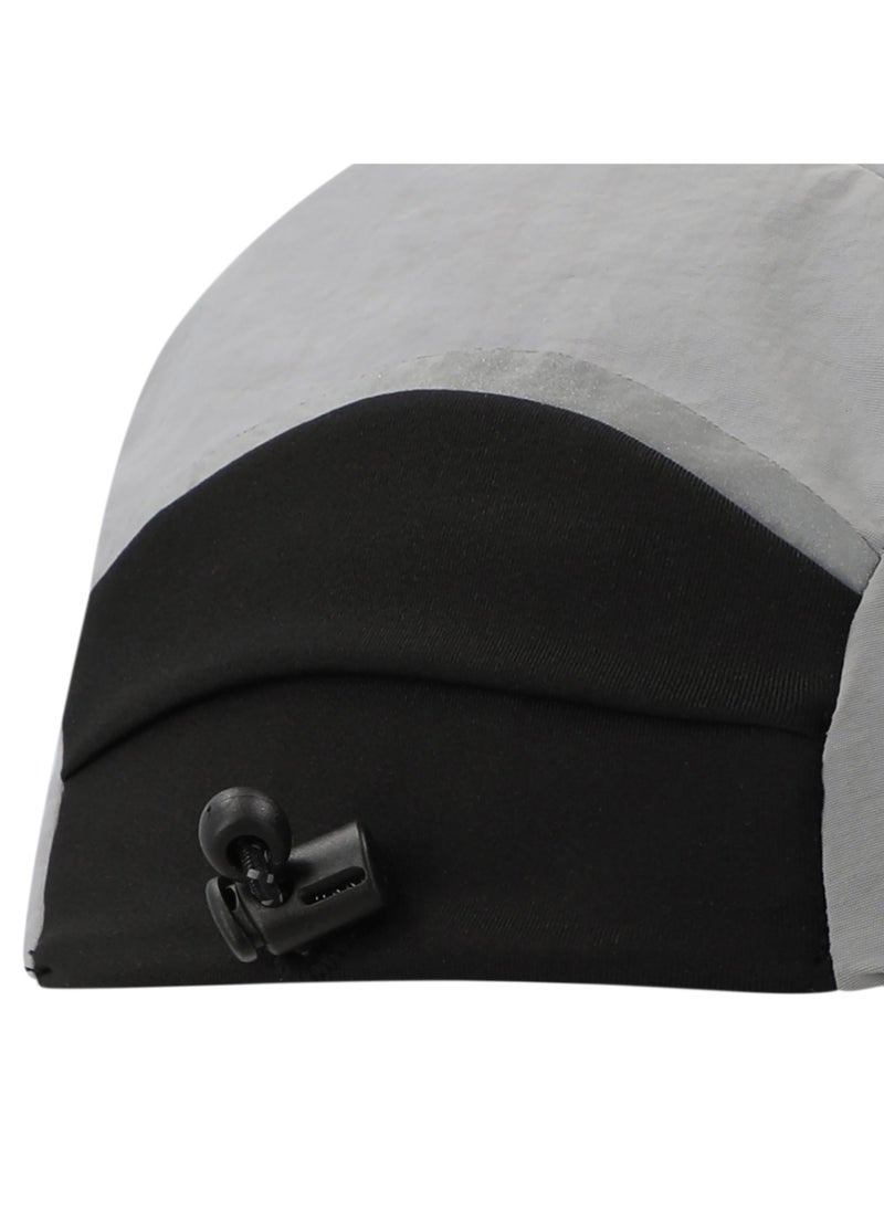 Demix Demix Grey Five-Bladed Baseball Cap, One Size, Stylish with Bright Inserts, Sun Protection for Outdoor Jogging  - Image 4