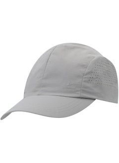 Demix Grey Five-Bladed Baseball Cap, One Size, Stylish with Bright Inserts, Sun Protection for Outdoor Jogging