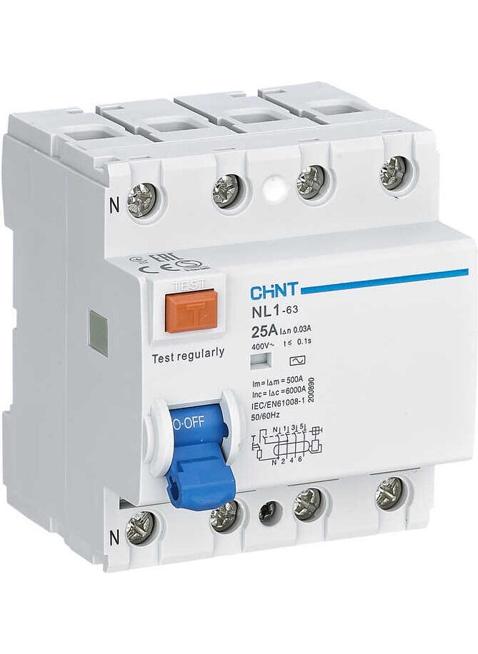 Chint 4 * 40 A 30 Ma Residual Current Relay 