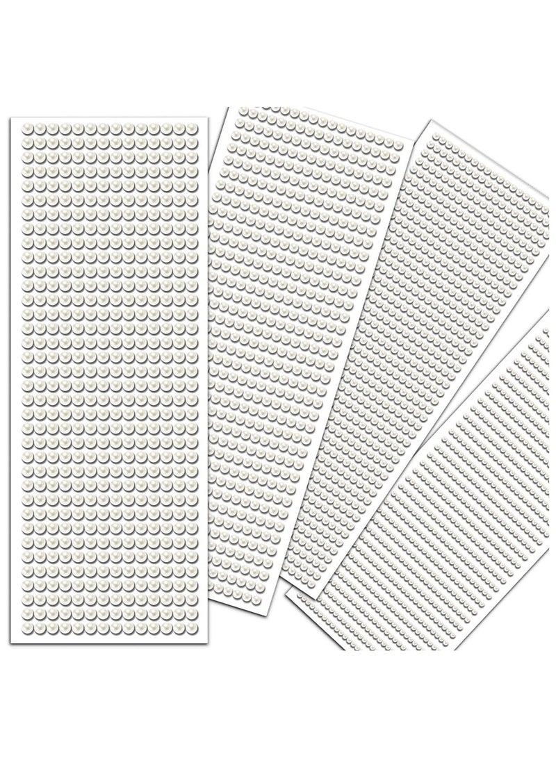 3090 Pcs 4 Sheets Rhinestone Stickers 3/4/5/6 mm Self Adhesive Craft Rhinestones Gems for Face Eyes Makeup Hair Body - Image 1