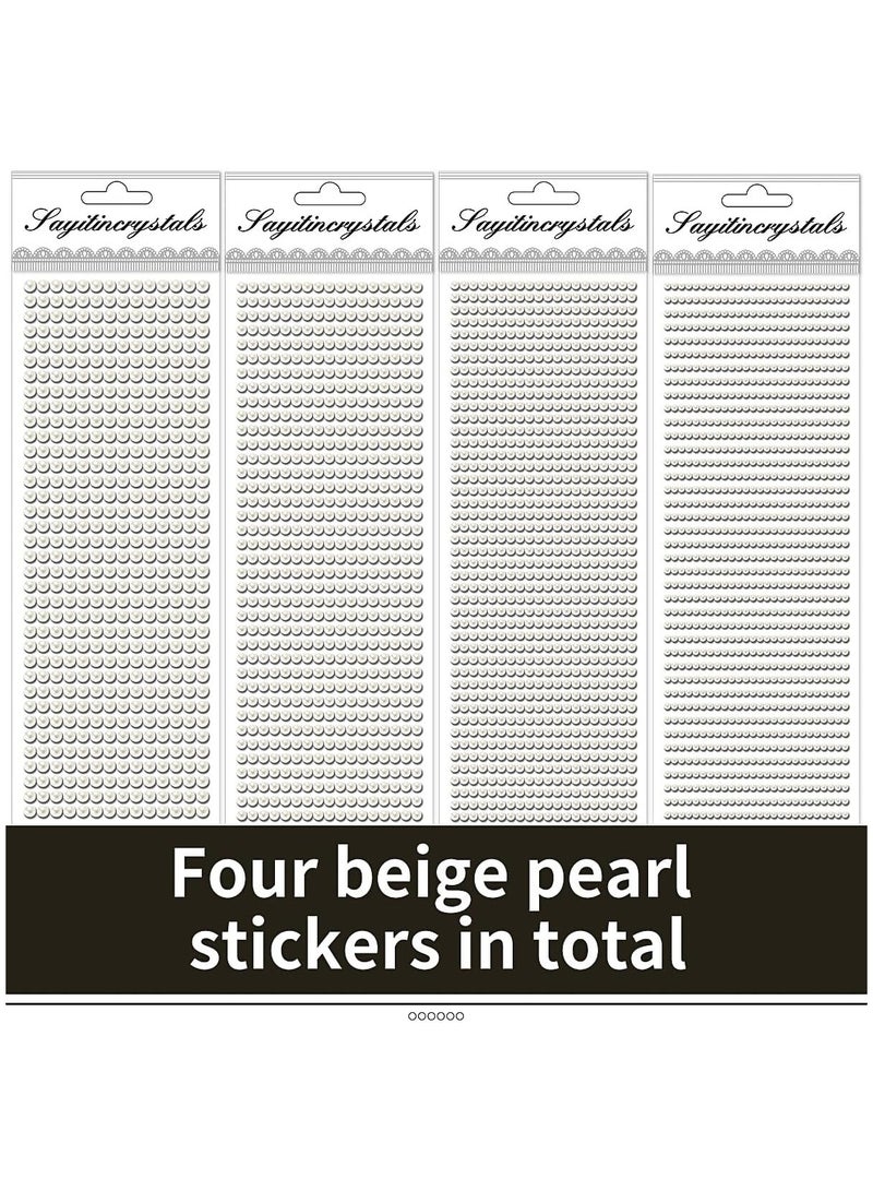 3090 Pcs 4 Sheets Rhinestone Stickers 3/4/5/6 mm Self Adhesive Craft Rhinestones Gems for Face Eyes Makeup Hair Body - Image 2