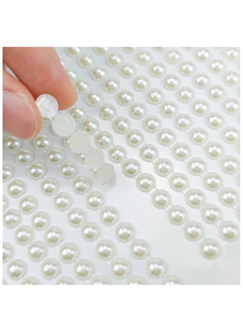 3090 Pcs 4 Sheets Rhinestone Stickers 3/4/5/6 mm Self Adhesive Craft Rhinestones Gems for Face Eyes Makeup Hair Body - Image 3