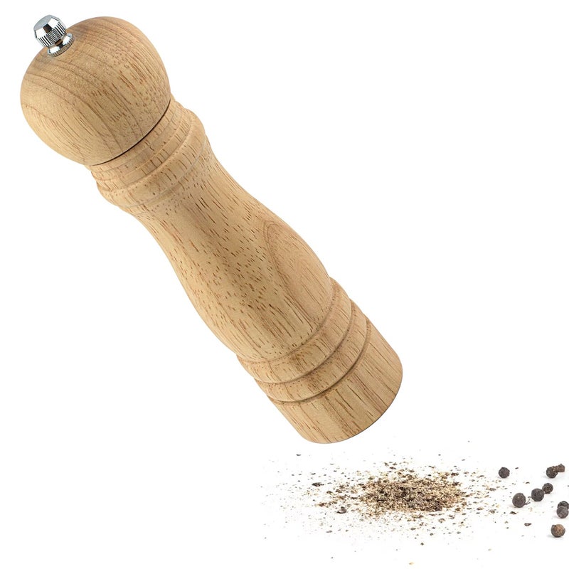 BNYD Wooden Pepper Mill Adjustable Peppercorn Grinder - Image 1