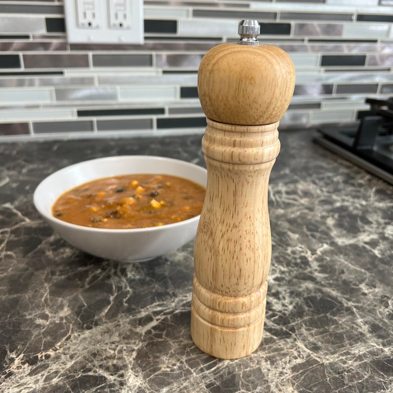 BNYD Wooden Pepper Mill Adjustable Peppercorn Grinder - Image 3