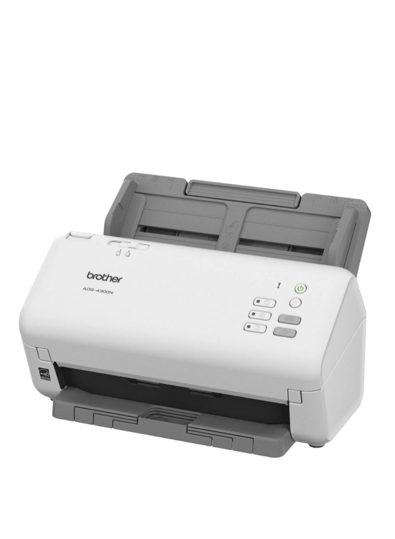 Brother Max Brother ADS-4300N Professional Desktop Scanner – 40ppm/80ipm Duplex, 80-Sheet ADF, 600dpi, USB 3.0 & Network, ADS4300N - Image 1