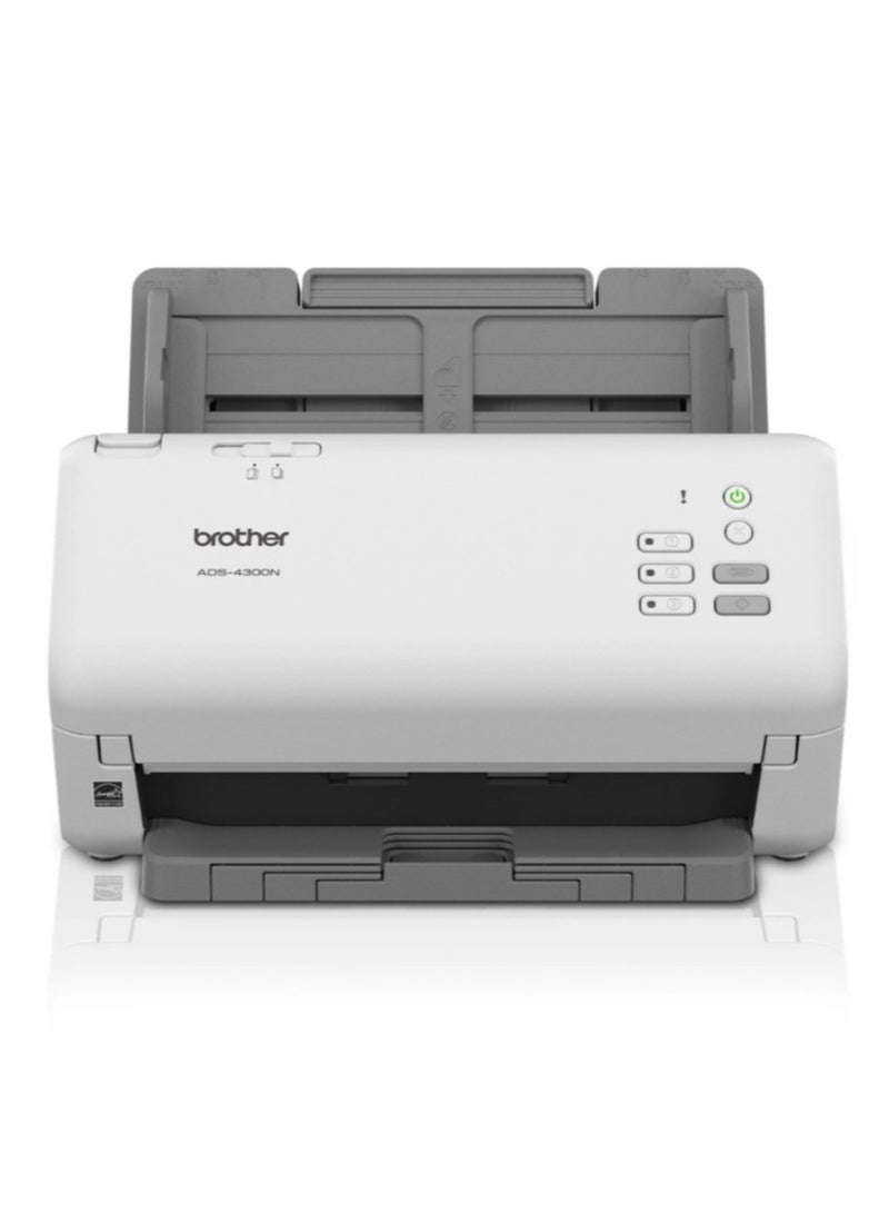 Brother Max Brother ADS-4300N Professional Desktop Scanner – 40ppm/80ipm Duplex, 80-Sheet ADF, 600dpi, USB 3.0 & Network, ADS4300N - Image 2