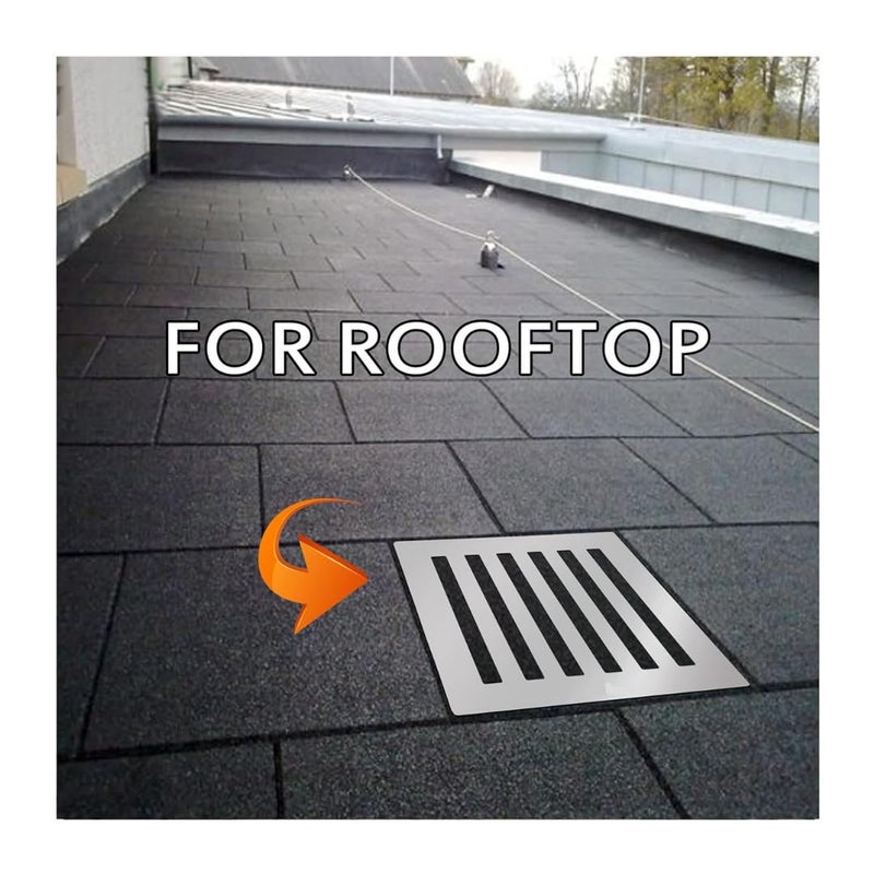 COSSIMO Stainless Steel Drain Strainer 4"x4" Inch Chrome Finish Without Frame Jali for Roof, Balcony & Pool Area (Pack of 2) - Image 5