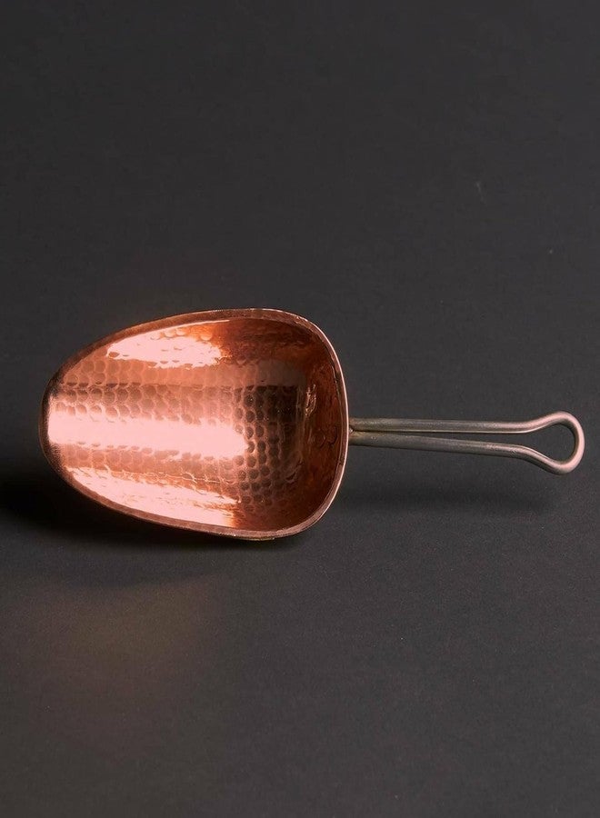Sertodo Copper Scoop for Ice and Dry goods | Pure Copper, Heavy Gauge, Hand Hammered | Copper Handle | 1.5 Cup Capacity - Image 2