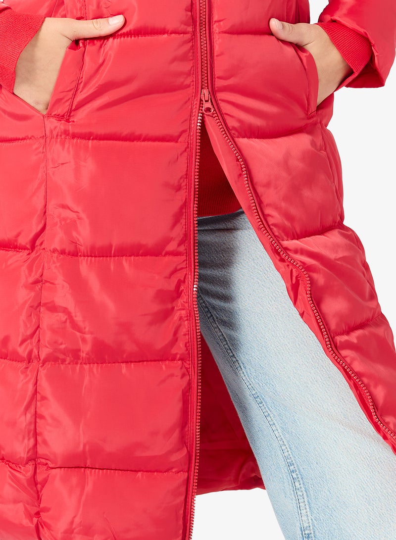 ايلا جاكيت مبطن متوسط الطول بغطاء رأس - Image 4