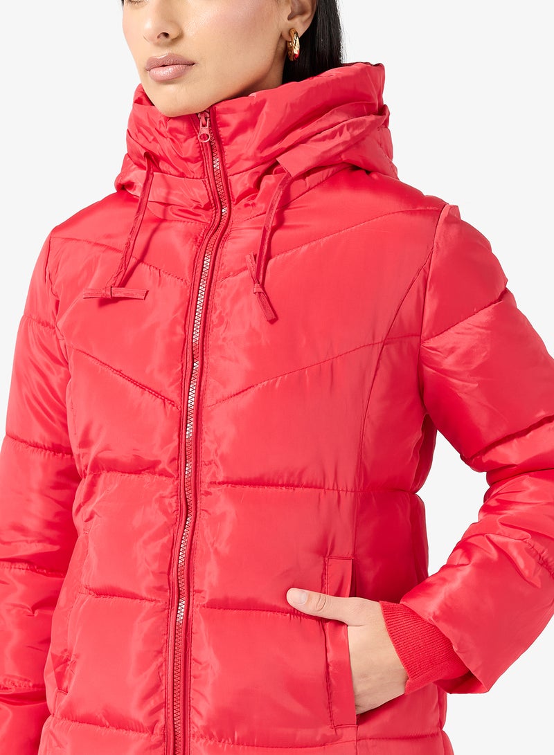 ايلا جاكيت مبطن متوسط الطول بغطاء رأس - Image 3