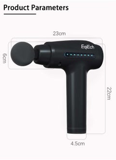 EqiEch Massage Gun Set, Professional Deep Percussion Massage Gun Ultra Quiet Handheld Deep Tissue Muscle Massager with 30 Speeds and 6 Massage Heads  - Image 5