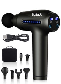 EqiEch Massage Gun Set, Professional Deep Percussion Massage Gun Ultra Quiet Handheld Deep Tissue Muscle Massager with 30 Speeds and 6 Massage Heads  - Image 1