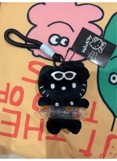 Hawaiian Black Kt Pendant Anniversary Limited Grass Skirt Love Girl Keychain Cute Pure Black Plush Doll-Specifications:Pure Black Swimming Ring