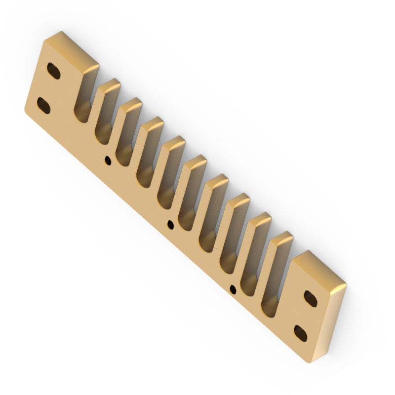 جزء من هارمونيكا من مشط من سبائك الألومنيوم لـ Hohner Marine Band Crossover / Deluxe (ذهبي) - Image 5