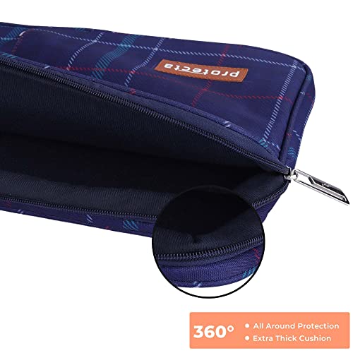 Protecta Phoenix Waterproof 14 Inch Laptop Sleeve Hand Bag Cover for Men & Women Ideal for Office & College, with Soft Plush Interiors - (Plaid Print) - Image 4