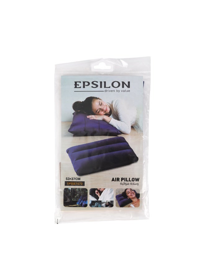 Epsilon Epsilon Air Pillow- EPSSE1673/ 53x37 cm, Comfortable Inflatable Pillows, PVC-Free Material/ Perfect for Lounging, Picnic, Travel, Camping/ Blue  - Image 3