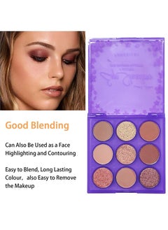 FANBEISHI Eyeshadow Palette,High-Quality Formula 9 Colors Gemstone Shadow Palette,Highly Pigmented Mattes Shimmers Naked Glitter Waterproof Makeup Palette ,Long-lasting Makeup  - Image 3